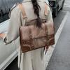 Retro Tote Bag Commuter Luxury Handbag Women's Bag 2025 New Contrast Briefcase Backpack
