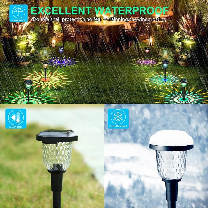 Solar Outdoor Lights New Garden Lamps Powered Waterproof Landscape Path for Yard Backyard Lawn Patio Decorative LED Lighting