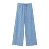 Kaslead Women's Clothing Stretch Lace-up Stripes Pants