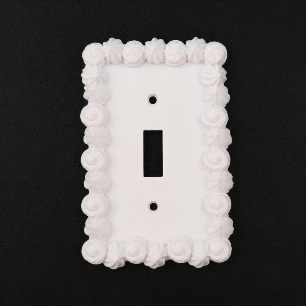 Cream Style Light Switch Cover Piping Texture Wall Plate Cover Decorative Wall Plate  Bedroom Decor