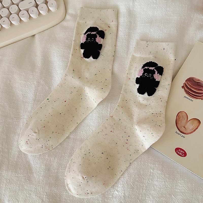 Socks Stacking Socks Pure Cotton Season Idea Yarn Cute Three-Dimensional Cartoon Cotton Medium Tube Socks Socks Industry