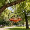 Retro Hanging Bird Feeder Heart Shape Bird Water Drinker Durable Bird Food Container  Porch