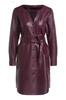 Stylish Handmade Dress Casual Party Women's Burgundy Real Lambskin Leather Dress