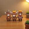 Christmas Highland Cattle Statue Thanksgiving Day Pumpkin Highland Cow Figurine Sculpture Home Office Desktop Decoration Ornament