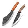 Forged Kitchen Knives Meat Cleaver Chopping Vegetables Butcher Knives Hiking Camping Barbecue Outdoor Survival Knife Wood Handle