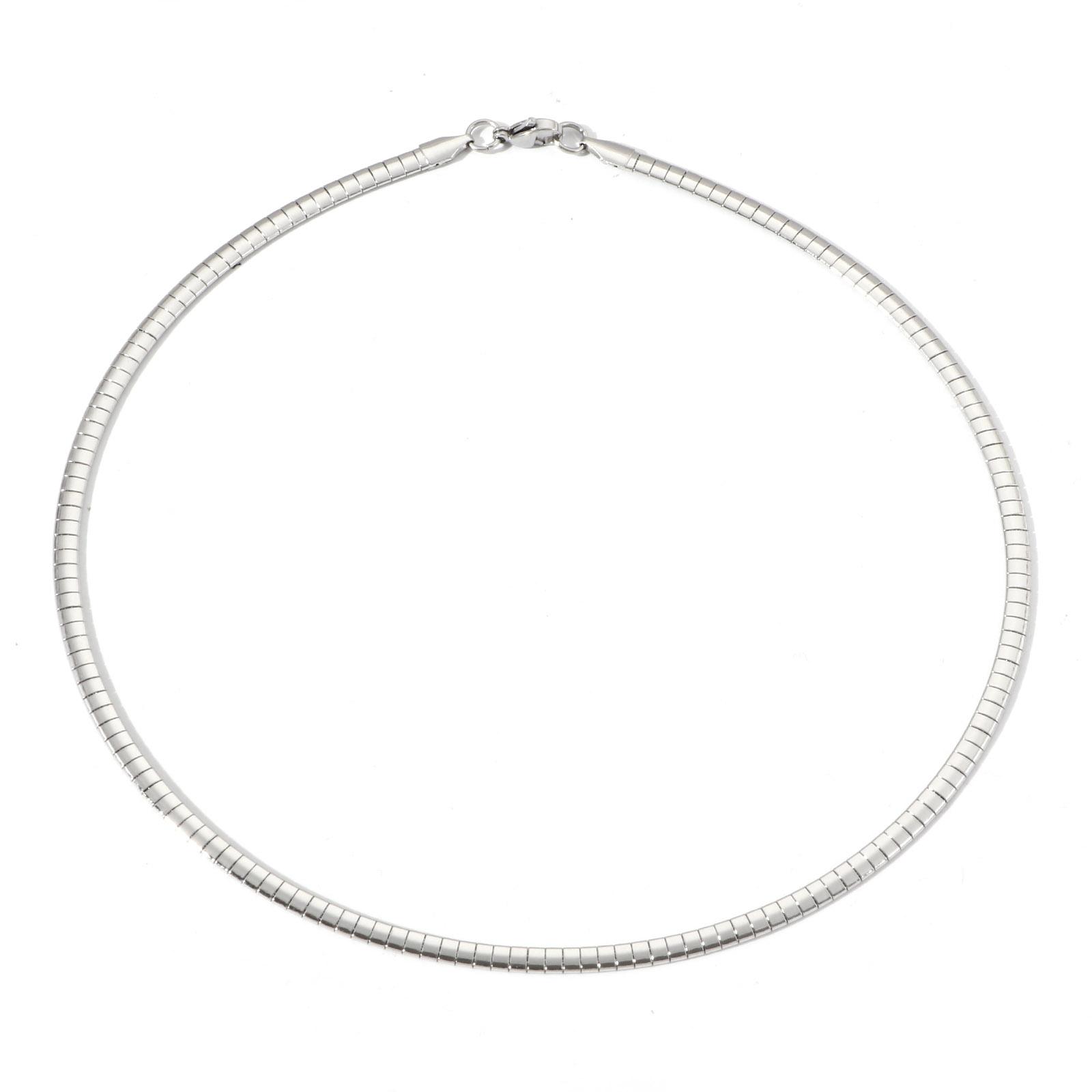 

304 Stainless Steel Chain Collar Neck Ring Necklace For Men Women Punk Hip Hop Necklace Jewelry 45.5cm(17 7/8 ) Long, 1PCs