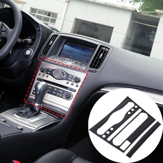 Glossy Piano Black Console Gear Shift Panel Cover Trim For Infiniti G37 G25 G35