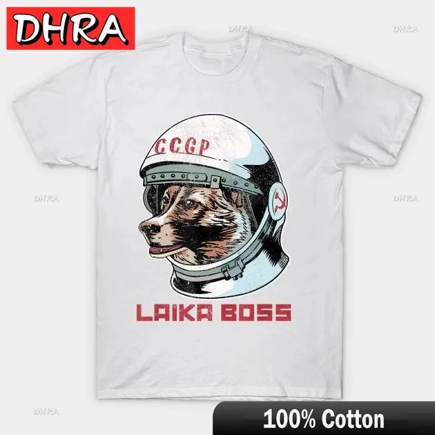 LAIKA BOSS CCCP Dog TShirt Soviet Russia USSR Space Unisexs T Shirt Harajuku Printed Clothing Vintage Tee Cool Cute Cotton Tops