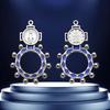 10 Stück Rosenkranzring mit blauen Emaille-Akzenten, St. Benedikt Medaille Exorzismus Kreuz Taschenrosarien Katholisch Christlich Taufgeschenke