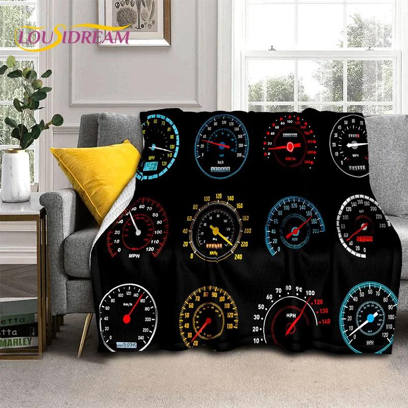 3D Car Dashboard Machine Control Screen Racing Soft Flannel Blanket for Beds Bedroom Sofa,Throw Blanket for Outdoor Leisure Nap
