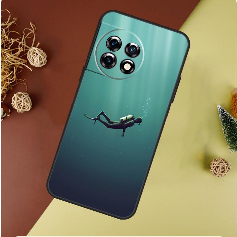 Scuba Diver Diving For OnePlus 13 13R 12 12R 11 9 10 Pro 8T 9RT 10T 10R N20 N30 Nord CE 2 3 4 Lite Phone Case