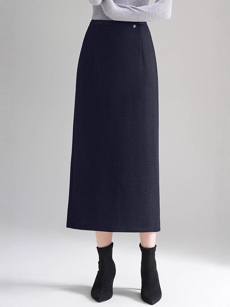 2025 Winter High-Waist Slimming Pencil Skirt