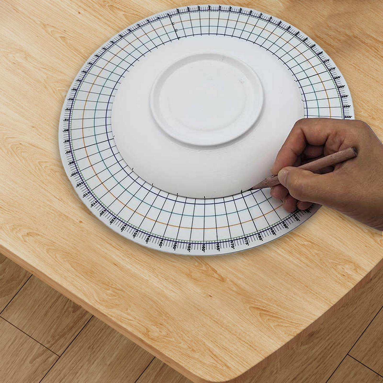 Underglaze Painting Circle Dividing Card Circular Ruler Lightweight for Pottery Enthusiast