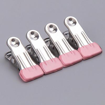20 Pcs Trocknen Clips mit Gummi Dichtung Anti-slip Starke Klaue Edelstahl Verdickt Wäscheklammern Chip