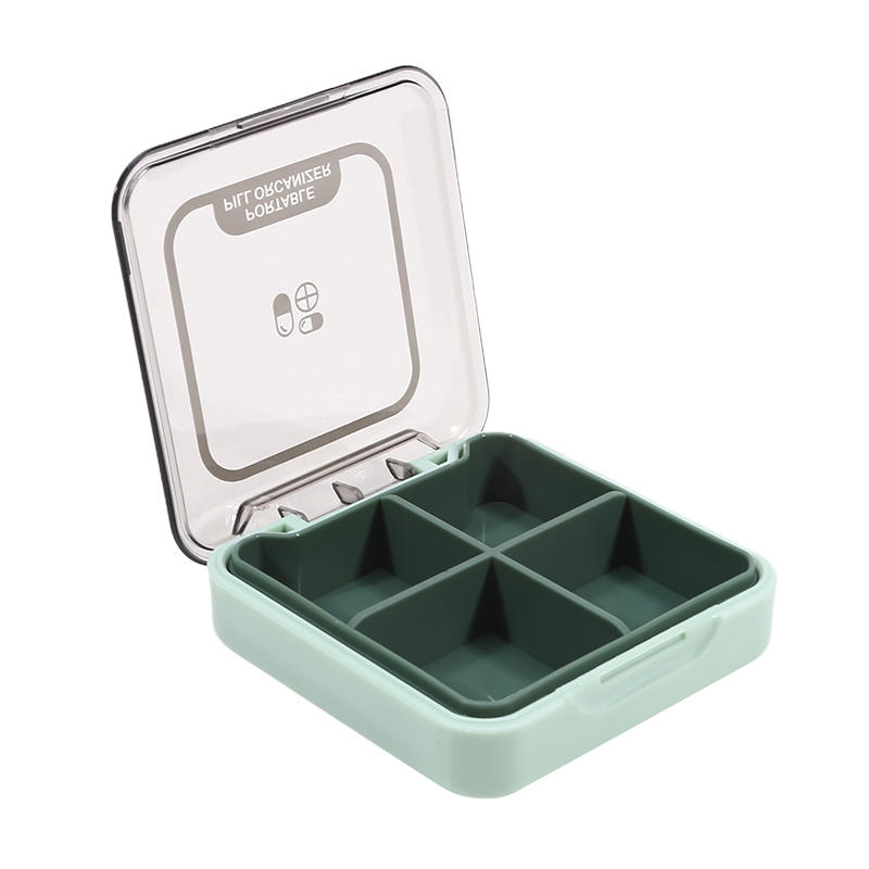 Mini Portable Medicine Box Daily Pill Organizer Three Meals Home Use Carry-On Weekly Seven Days Drug Container with Reminder
