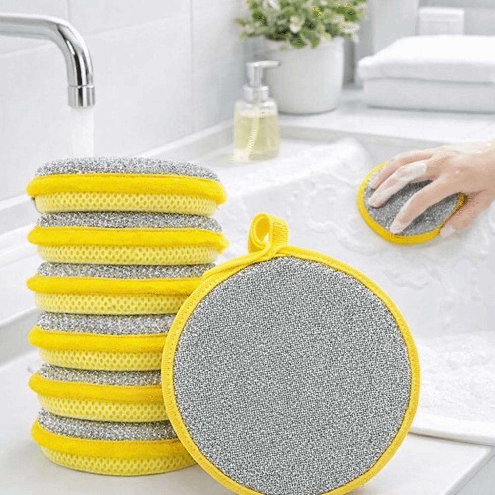 10PCS Double Side Dishwashing Sponges Washable Dish Wash Sponges  Pot Cleaning