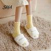 Thermal Coral Fleece Socks Thickened Plush for Women, Sleep Socks, Warm Non Slip House Winter Soft Floor Autumn Cold Weather Women