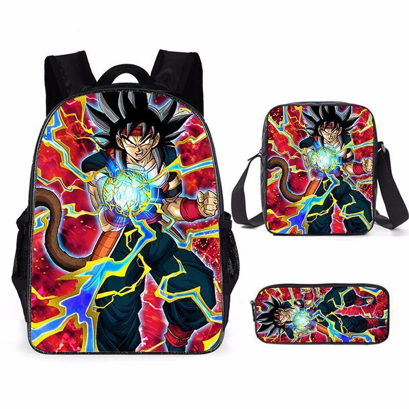 Dragon Ball Z Backpack Cartoon Oxford Fabric School Bag With Breathable Straps For Middle School Students