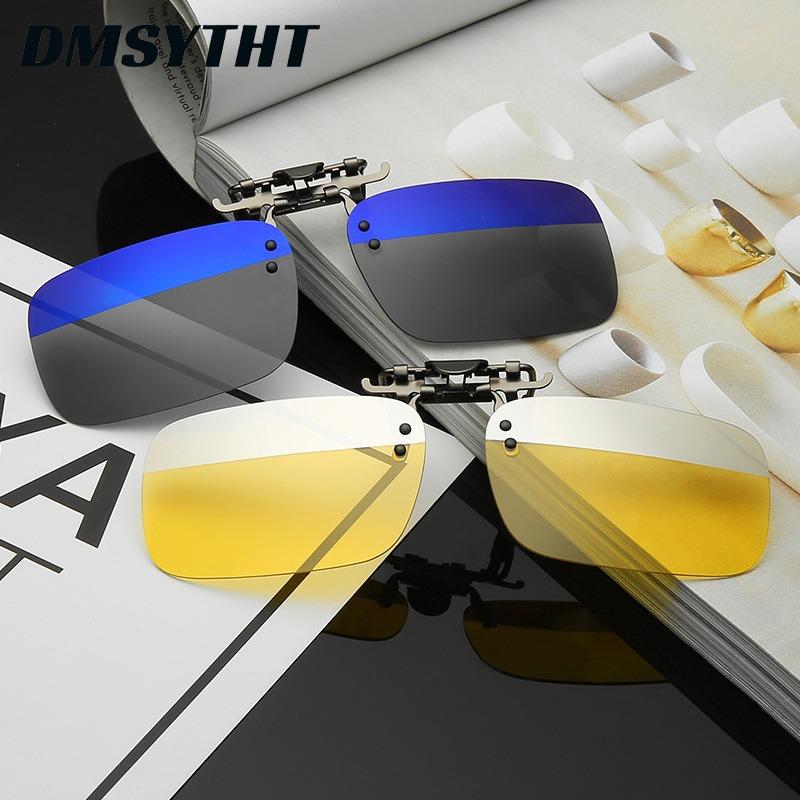 Non-Polarized Glasses Clip on Flip Up Outdoor Uv Protection Fishing Sunglasses Myopia Glasses Clips Night Vision Glasses Clip