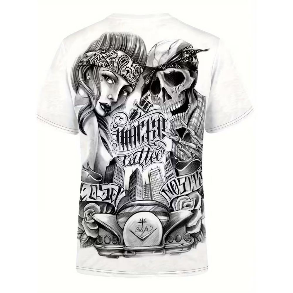 Fashion Halloween Men's T-shirts Clothing 2025 Crew Neck Short-sleeved Tee Funny Pumpkin 3D Printed Short Sleeve T-shirt For Men