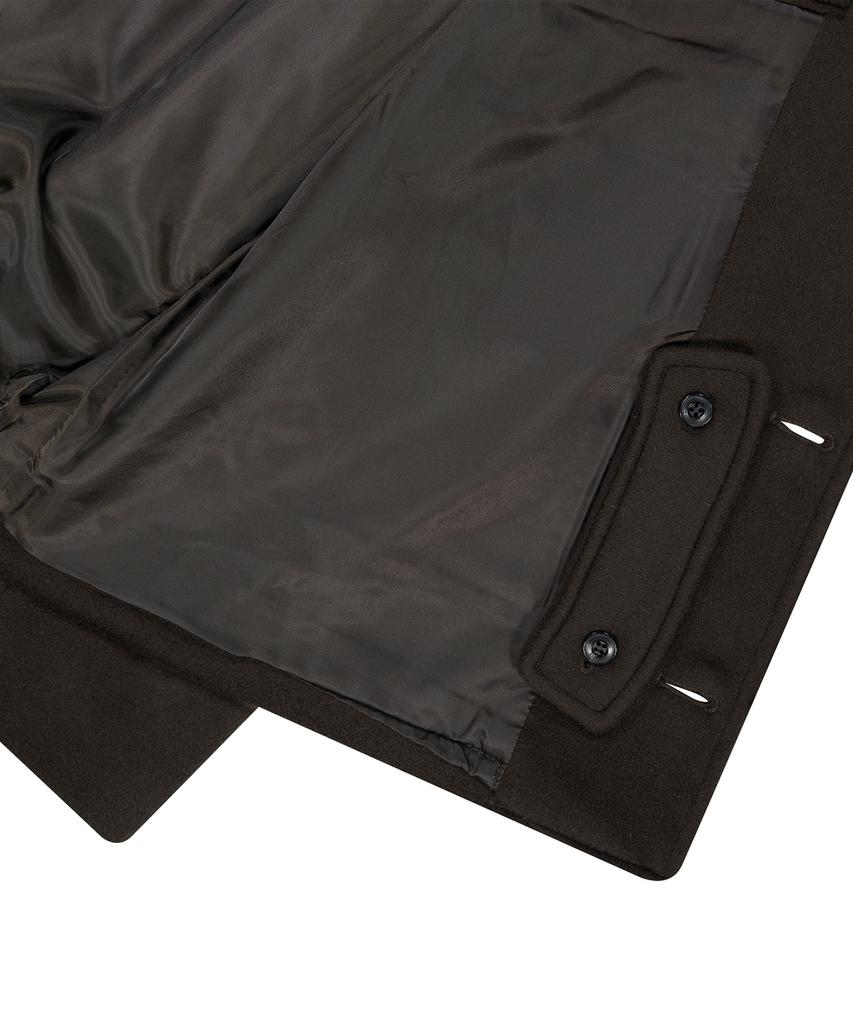 Endoor [Renewal] Fine Wool Short Coat (Brown)
