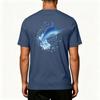 Men's 50 Plus Sun Stretch Short Sleeve T Shirt for Outdoor Fishing and Sports Activities