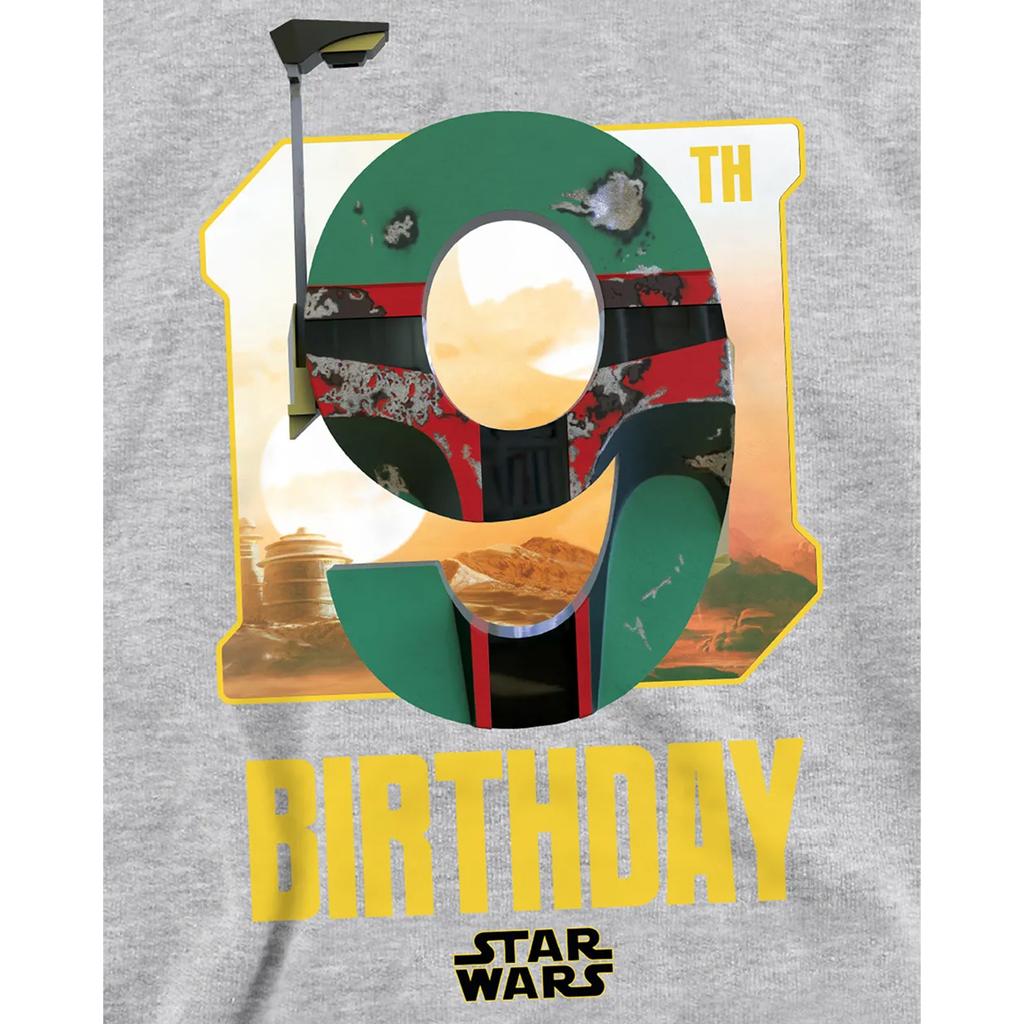 STAR WARS Childrens/Kids 9 Boba Fett Heather Pullover Hoodie