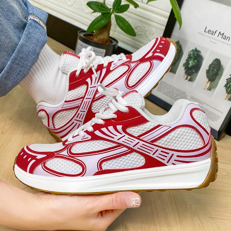 Harajuku ulzzang summer thick-soled mesh dad shoes breathable and lightweight sports shoes street photography retro casual shoes