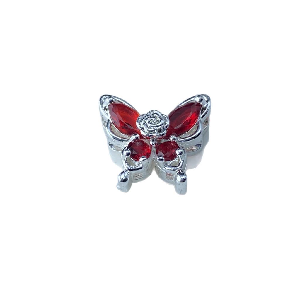 Charming Butterfly Zircon DIY Jewelry Spacer Beads - Handcrafted, Color-Preserving Crystal Accessories