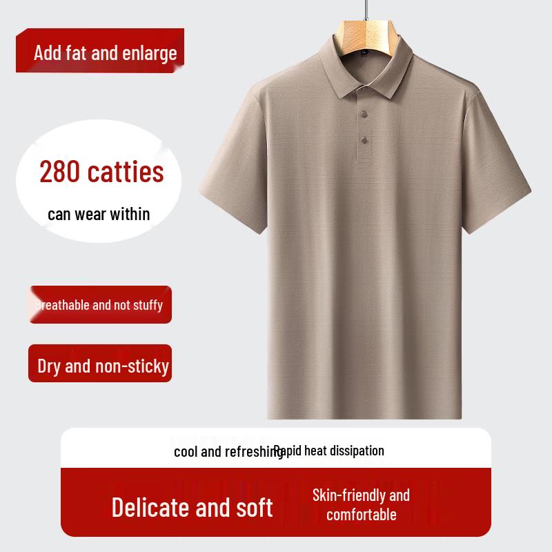 DIBENZE Men s Plus Size Breathable Polo Shirt 5XL