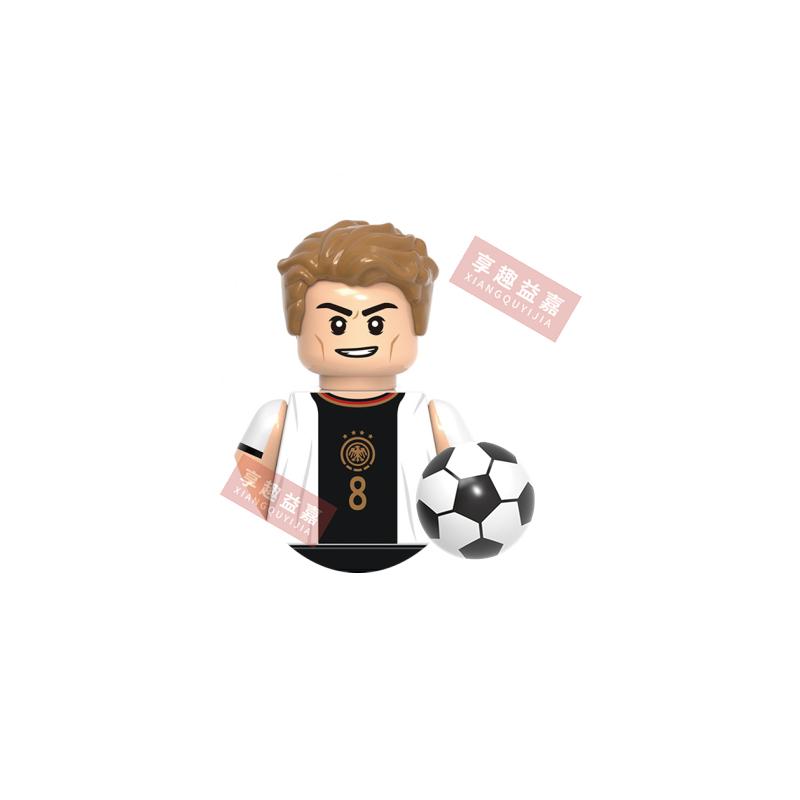 New  Single 4.5CM Soccers Athletics Sportsman Star Building Blocks Cartoon Mini Action Figures Toys For Kids Christmas Gifts