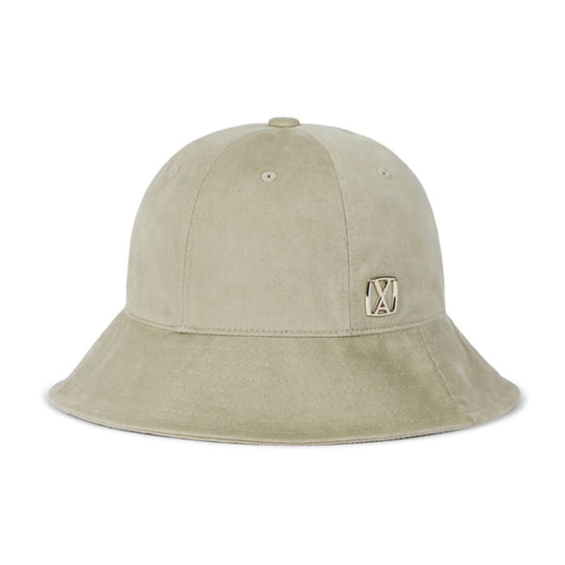 VARZAR VA Square Stud 6-Panel Bucket Hat Light Khaki