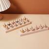 Retro Wood Cone Ring Display Stand Decorative Ring Storage Rack  Bracelets Necklace Earrings