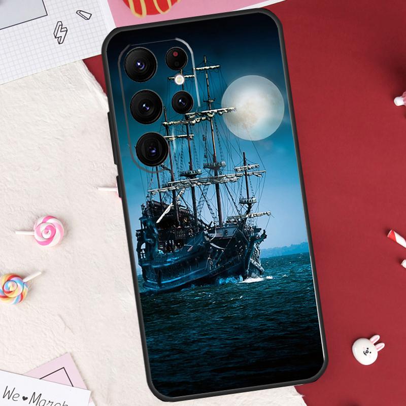 

Sailing Ship Pirate Ship Case For Samsung Galaxy S21 S22 S23 S24 S25 S26 Ultra S10 S25 Plus S25 FE S20 FE Cover Shell Galaxy S21