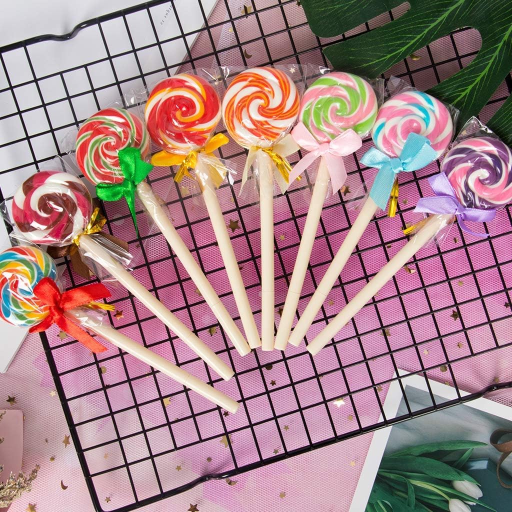 Ballpoint Pen Set of Cute Lollipop Gel Popular As a Small Gift for School Office School Writing and Small 8. Pens. Entrance, Kindergarten,