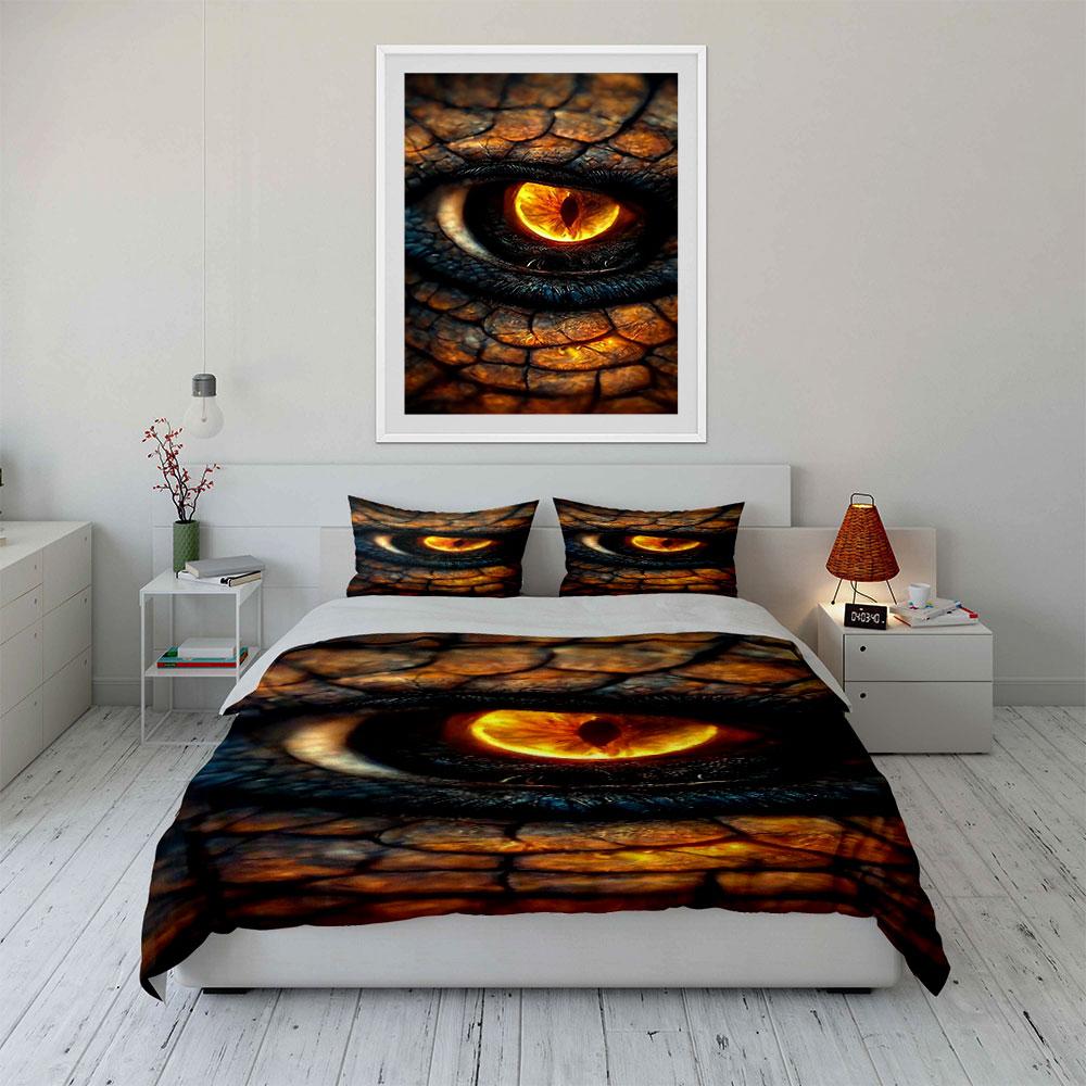 Fiery dragon eye pattern. Bedding sets Duvet cover sets Duvet covers Pillowcases(1 * Duvet Cover 2 * Pillowcases without duvet insert)