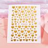 Seven-Color Positive Love Manicure Sticker Laser Gold And Silver Solid Color Love Nail Sticker Girl Heart-Shaped Nail Decoration