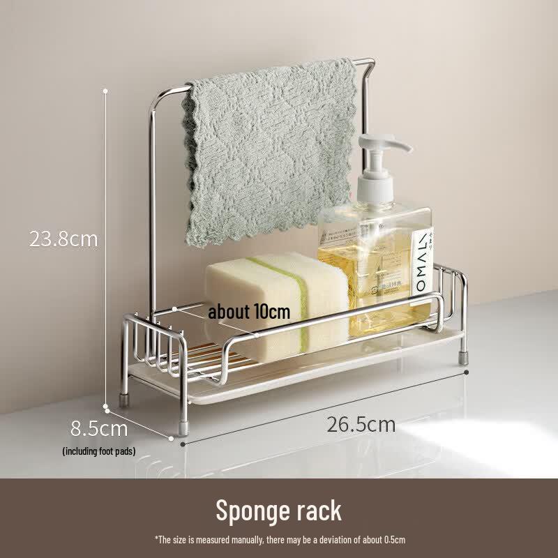 Stainless Steel Kitchen Sink Sponge  Dishcloth Drainer