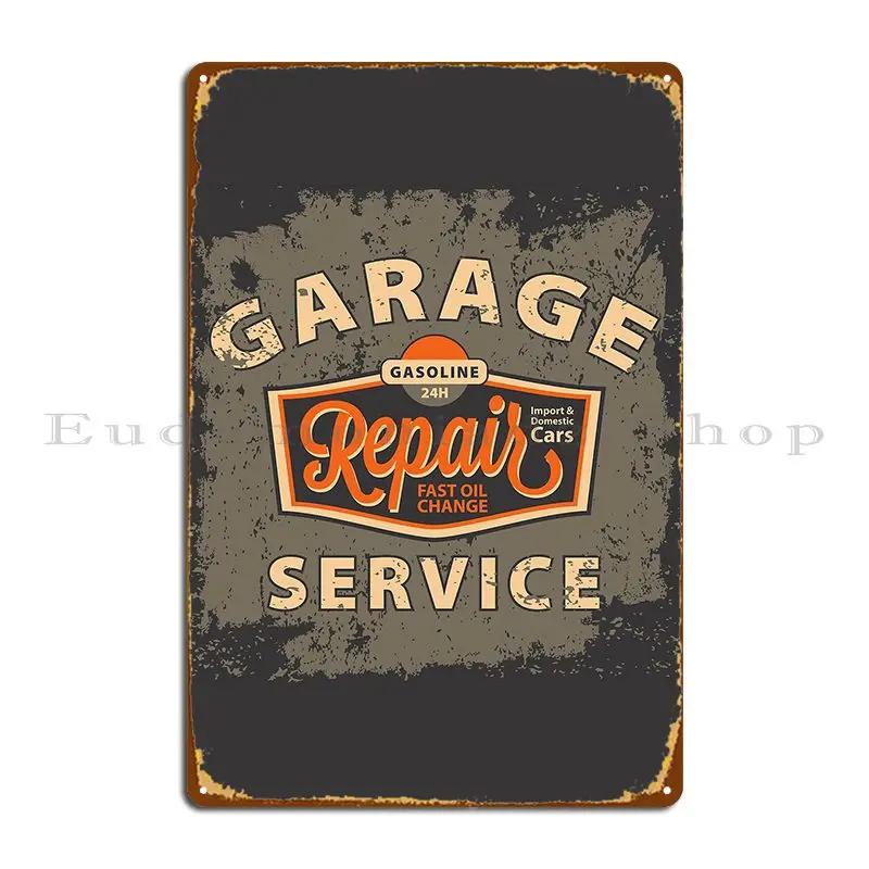 Garage Service Retro Car Buenamandarina Metal Sign Plaques Customized Cinema Bar Mural Tin Sign Poster