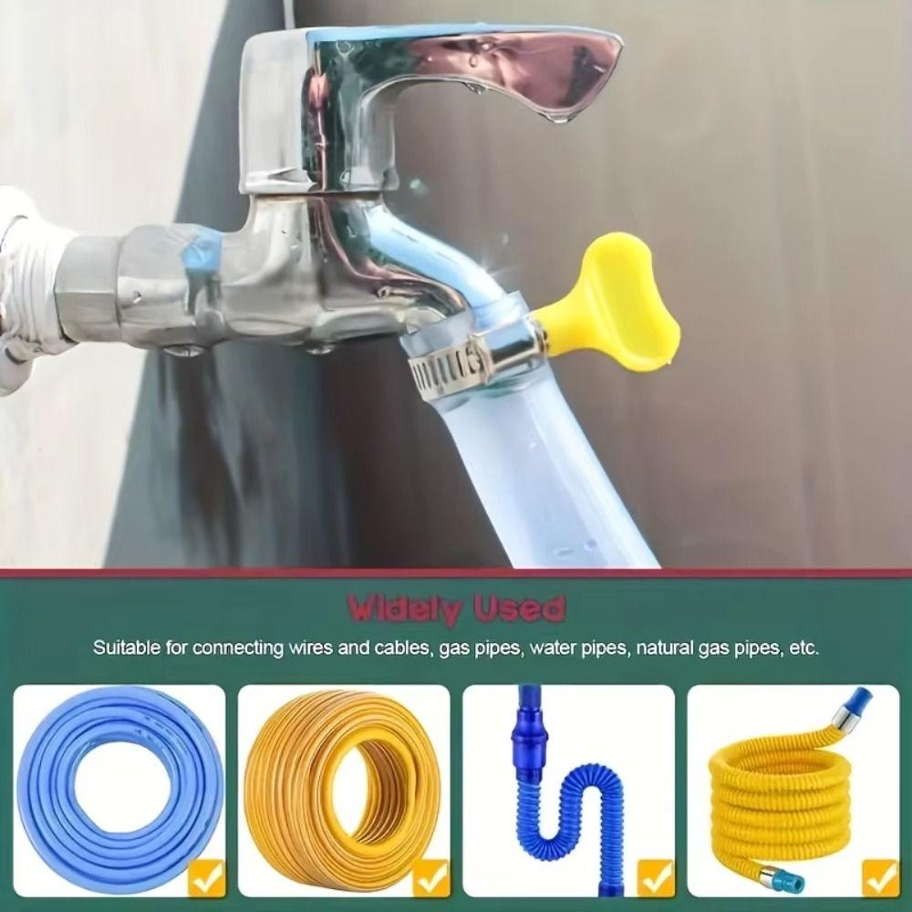 10 Pcs Powerful Fastener Stainless Steel Hose Clamp Adjustable Hose Clamp Sealing Clamps  Fuel Tube
