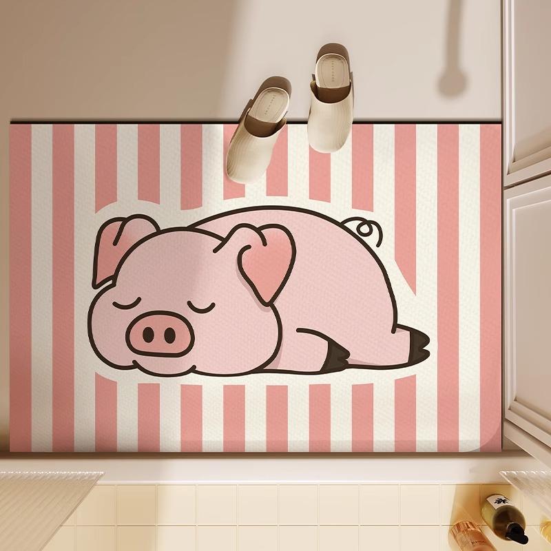 Bathroom floor mat, bathroom doorway, diatomaceous earth absorbent anti slip door mat, floor mat, toilet quick drying