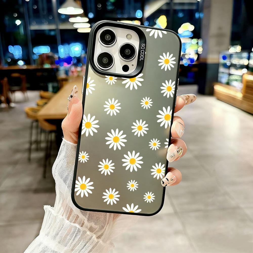 Fashion Chamomile Flower Phone Case For IPhone 17e Air 16e 17 14 Pro Max 16 12 15 11 13 Plus Shockproof Durable Y2k Luxury Cover