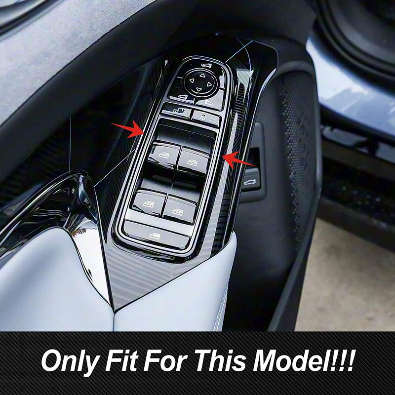 Car Styling Window Glass Lifting Buttons Frame Decoration Cover Trim For BYD Seal EV -2024 Interior Accessories