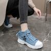 Fashion Zipper Women's Canvas Shoes New In Designer Luxury Fashion 2025 39 Ladies Footwear Comfortable and Elegant Cheap Vulcanized Shoe