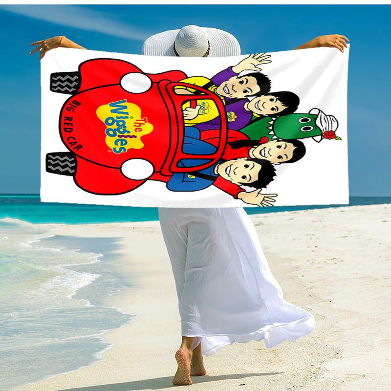 1pc The Wiggles1 Beach Towel, Comfortable and Thick, and Swimming/Bath/Picnic/Camping Towel, Suitable for Seaside Beaches