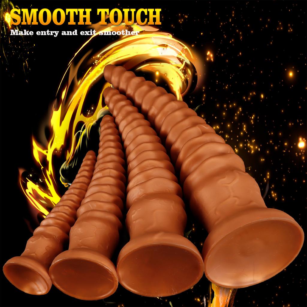 New Super Long Anal Plug Huge Large Anal Dildo Butt Plug Big Anal Dilator Silicone Soft Suction Cup Gay Sex Toys for Women Men S-Xl Climax Masturbator