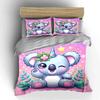 Winking Koala Unicorn Bedding Bedding Duvet Cover Set Duvet Cover Pillowcases (1 * Duvet Cover 2 * Pillowcases, Without Duvet Insert)