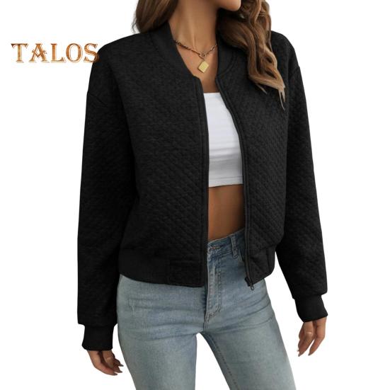 

Женская куртка с круглым вырезом, однотонное пальто с застежкой-молнией, свободное термобелье с короткими эластичными манжетами, с длинными рукавами, для поездок на работу, свиданий, весна-осень-зима XL чёрный