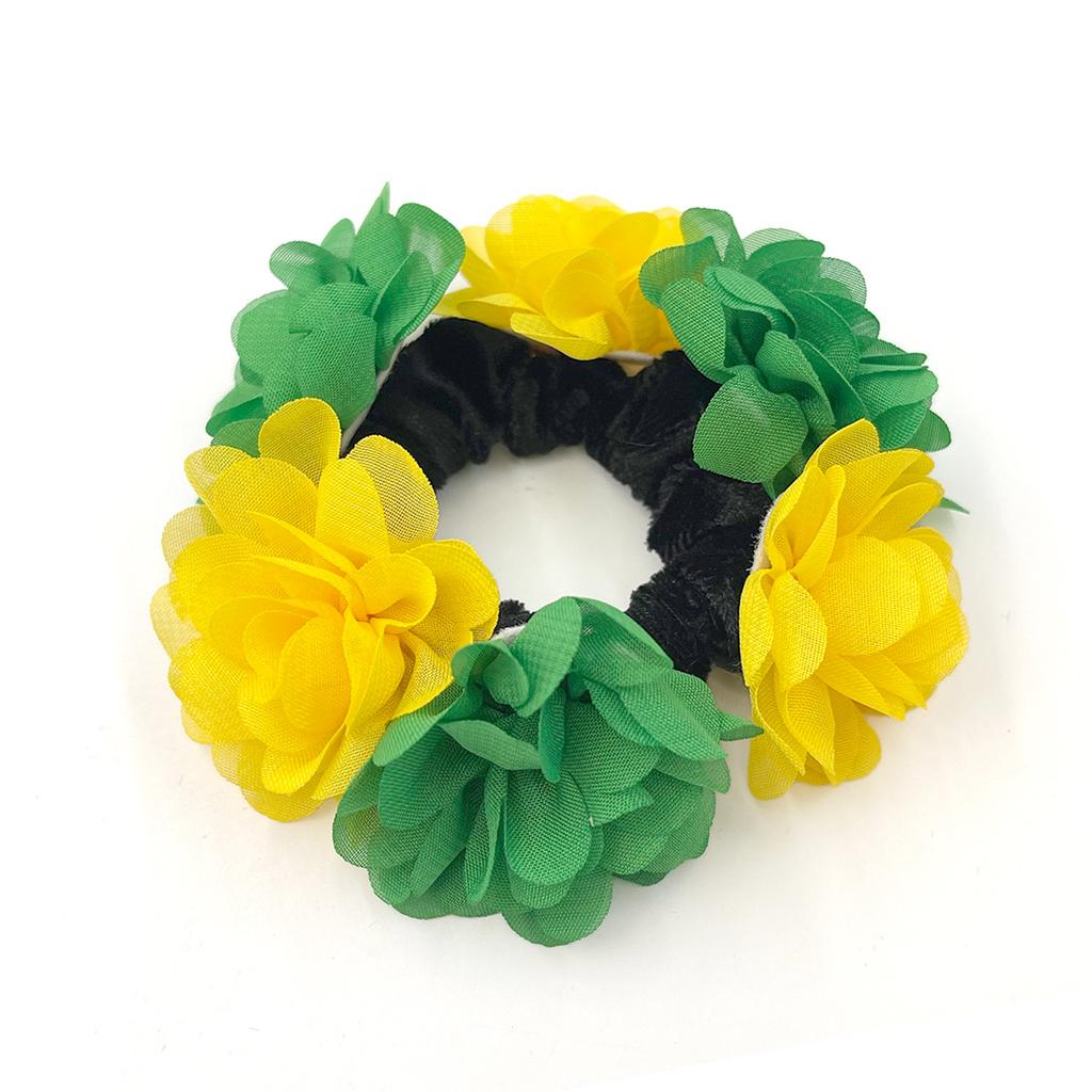 Flower Hair Rope, Ponytail, Headband, Suitable for Carnival Party, Fan Headwear, Big Intestine Circle, Female