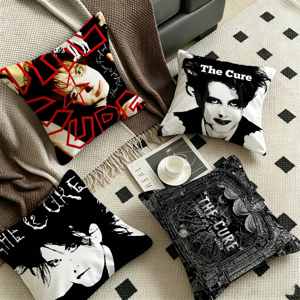 rock The Cure Decorative Room Aesthetics Pillow Case Home Decor Bedroom Sofa Bed Couch Pillow Cover 45x45